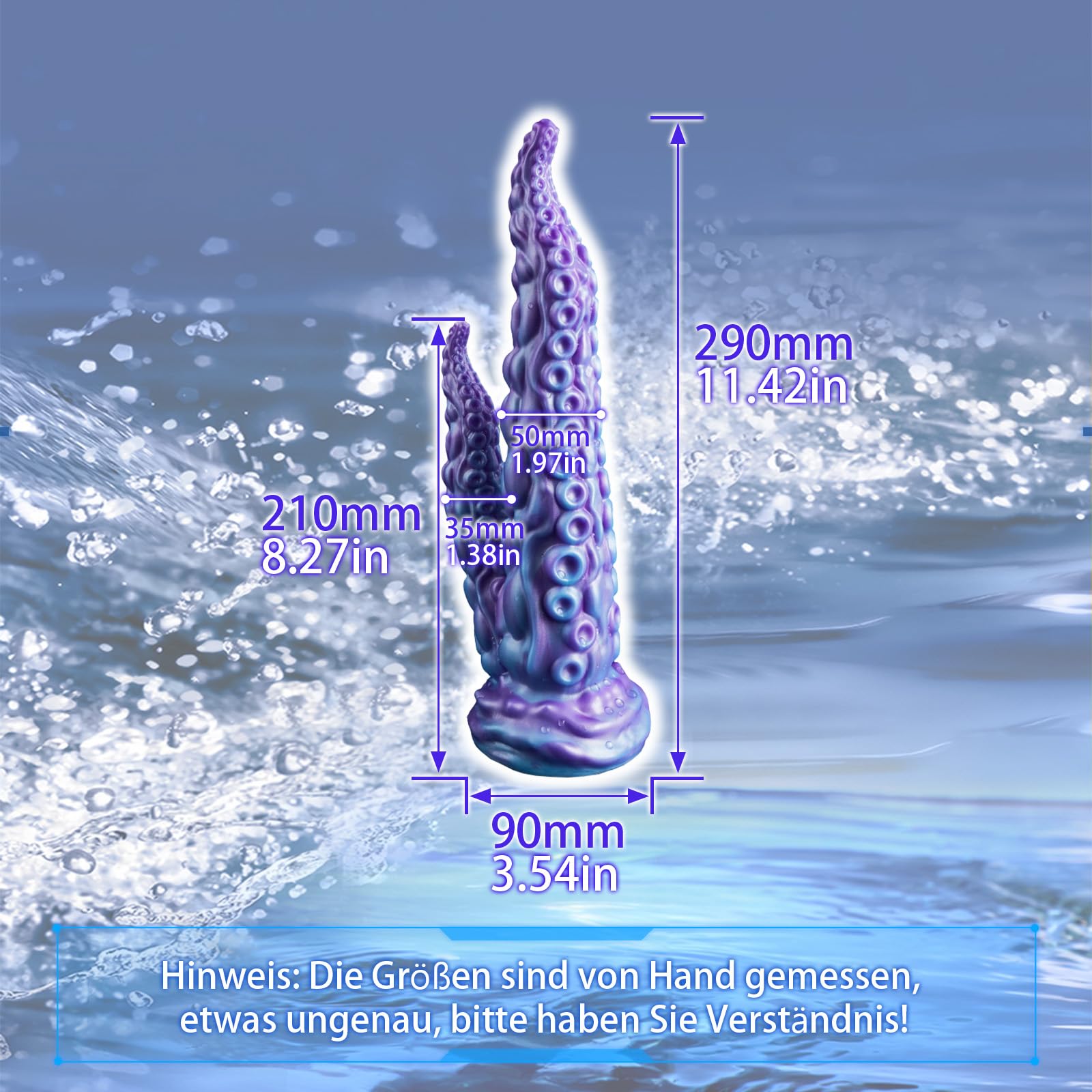 AMAZBEE Dildo a tentacoli Polpo Plug anale Trainer Sex Toy Monster Stretching G Spot Massaggio prostatico Dilatatore in silicone a doppia faccia (Pink)