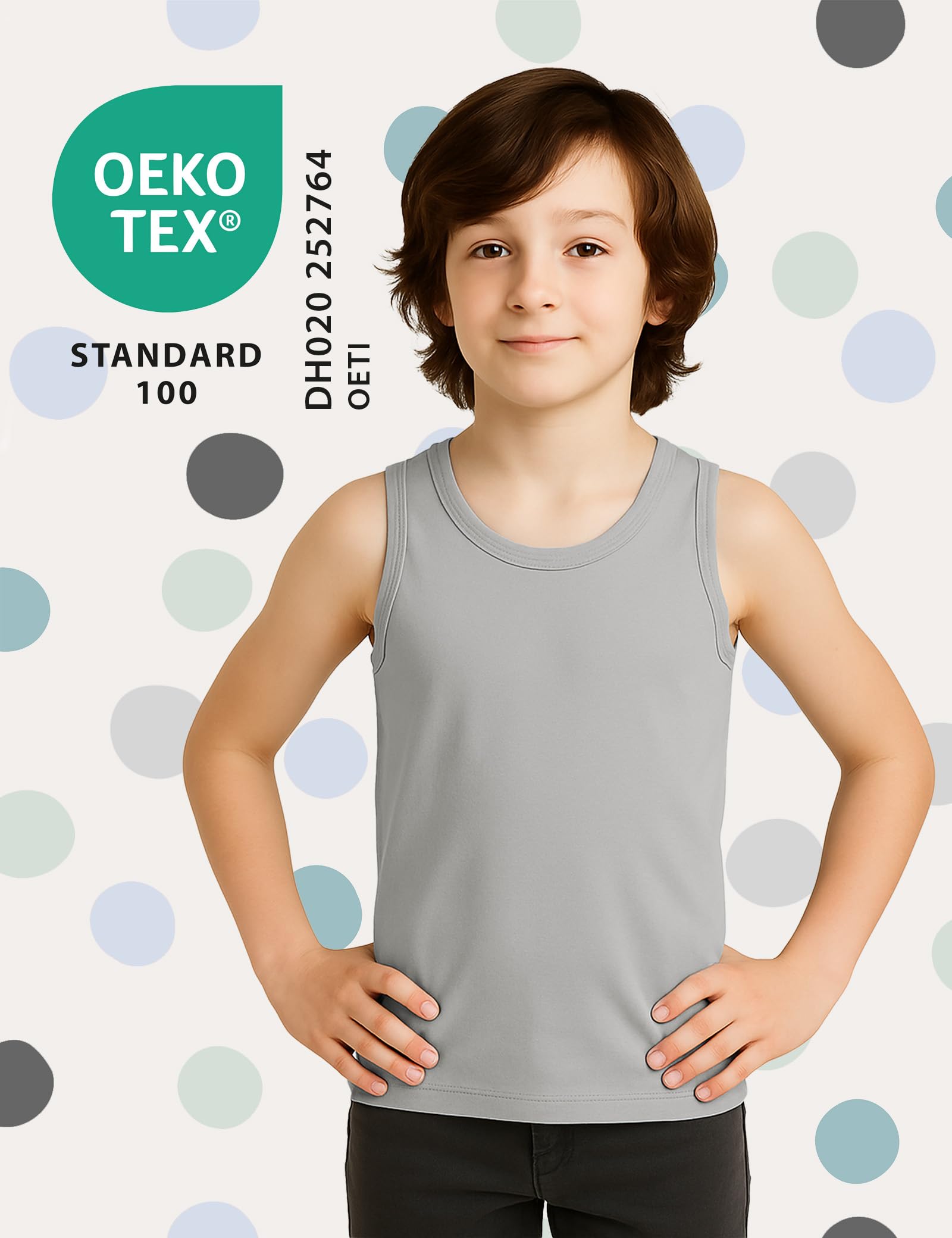 ALPIDEX Jungen Unterhemd 5er Set 100% Baumwolle Tank Top Trägertop Bequeme Classic Achselhemden Ärmellose Kinder Unterhemden