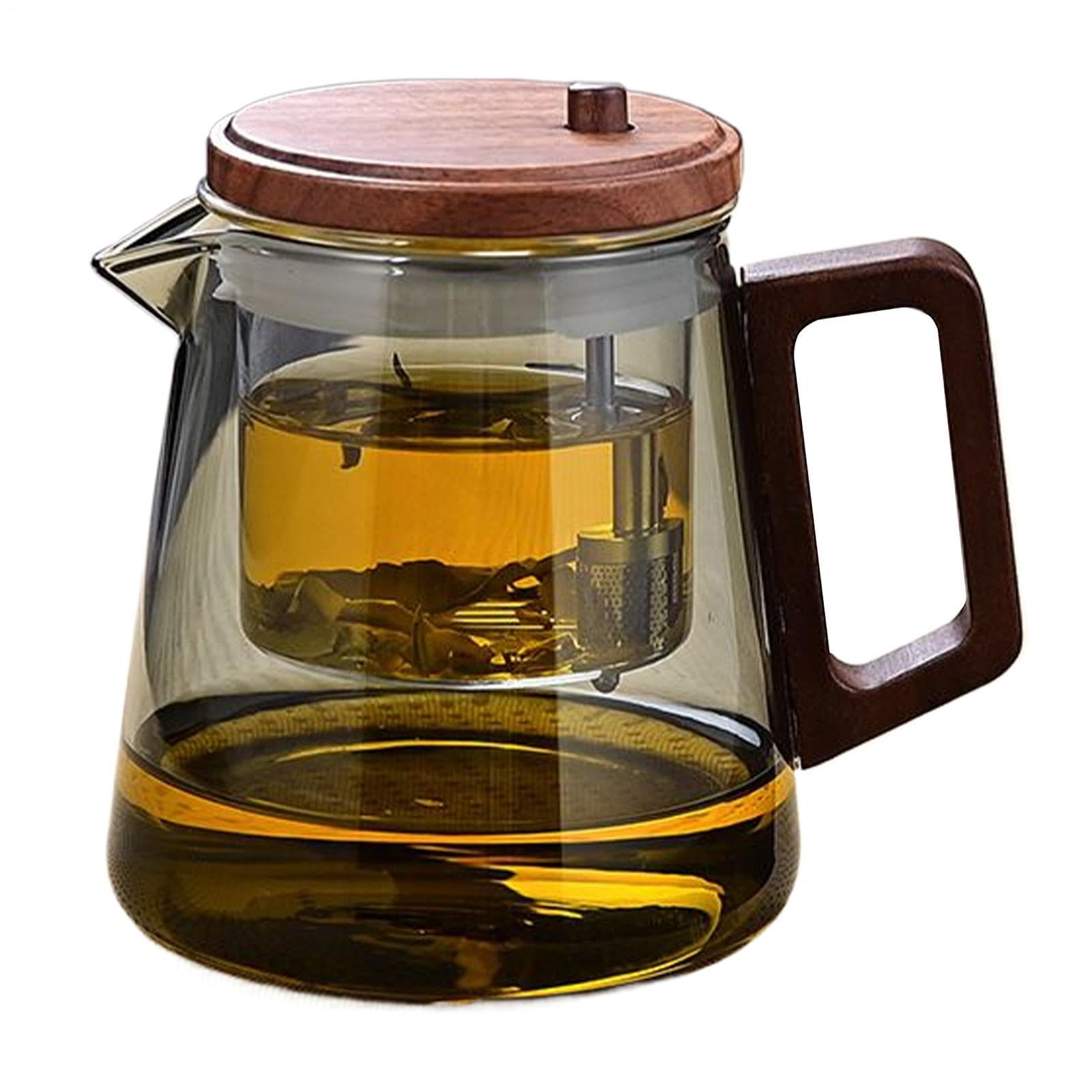 Théière en verre avec filtre de haute qualité esthétique pure