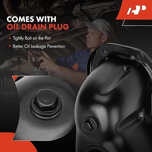 Miniatura 7 de A-Premium Cárter inferior de aceite de motor con tapón de drenaje compatible con Toyota Tacoma 2006-2013, Tundra 2007-2013, 4Runner 2003-2013, FJ