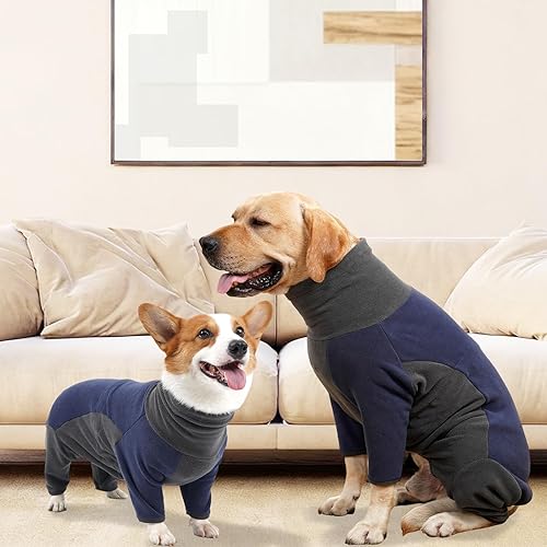 Dog Winter Coat Soft Fleece Dog Clothes for Cold — close-up of materials and construction quality