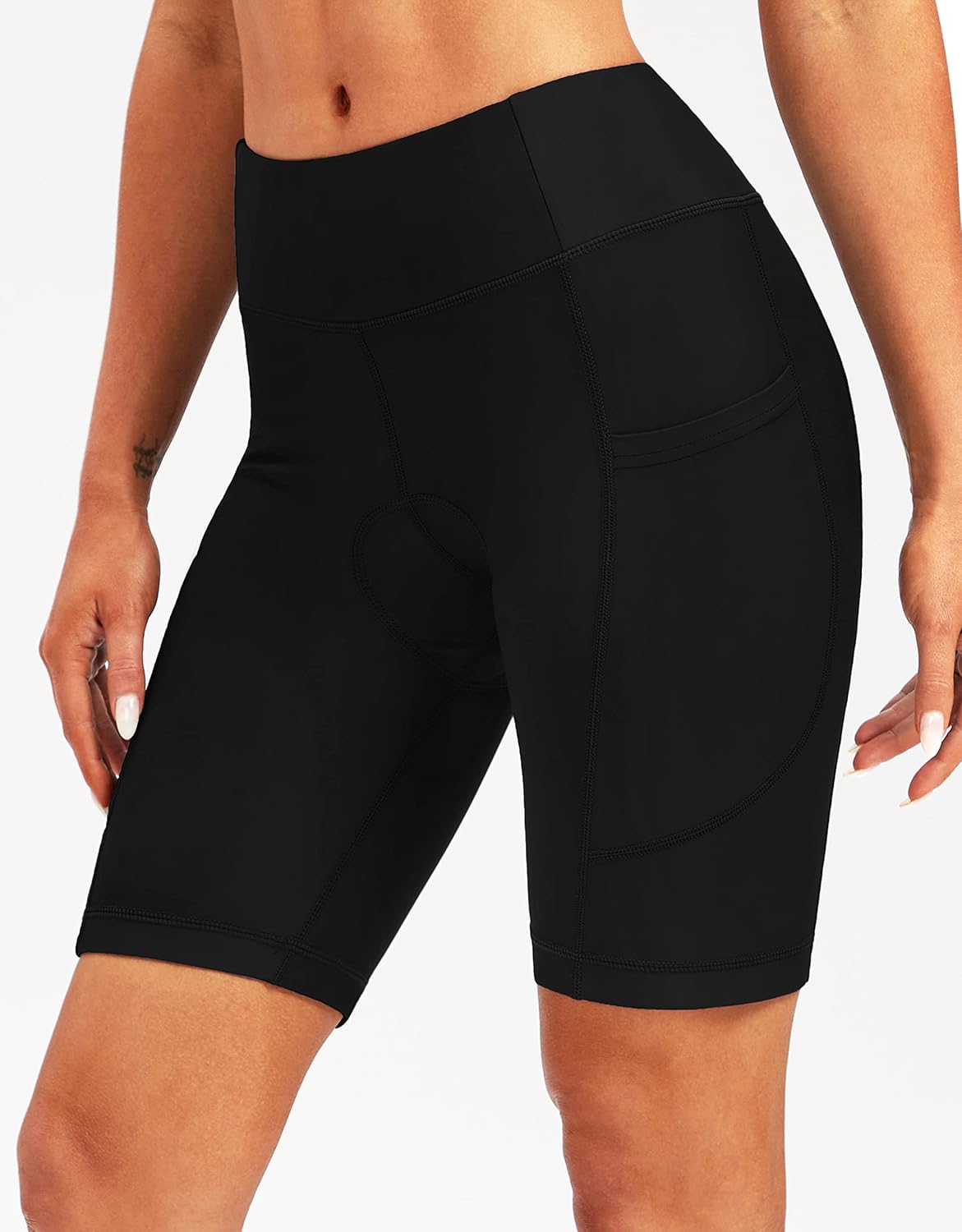 Bikewa Women's 4D Padded Bike Shorts Cycling Riding Road Biking Bicycle Cycle Shorts for Women Zipper Pockets - Image 2