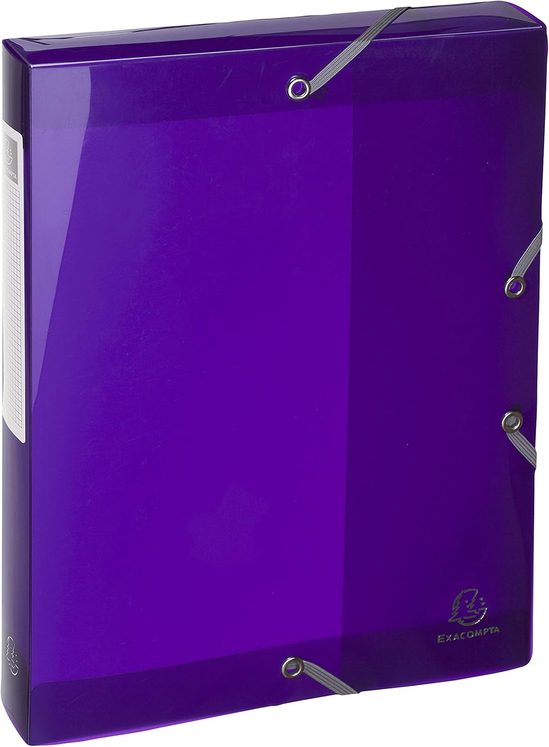 Exacompta - Ref 59770E - Iderama Collection - Elasticated PP Filing Box - 250 x 330mm in Size, Suitable for Holding A4 Documents, 40mm Spine, Spine Label - Light Blue