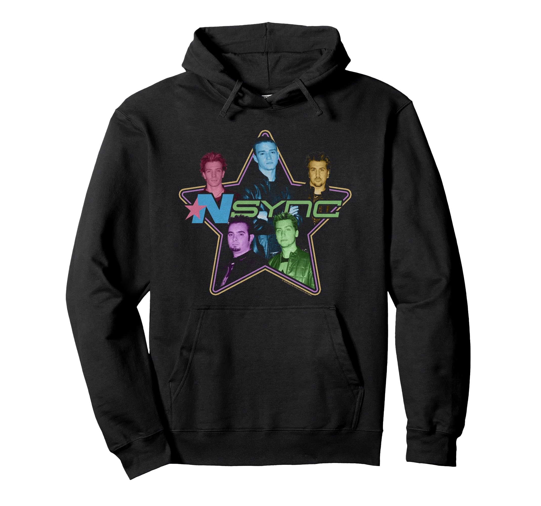 NSYNC Official Retro Neon Logo Pullover Hoodie