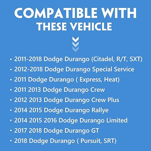 Miniatura 6 de FIONE - Para cubierta de guardabarros de arco de rueda delantera, moldura compatible con Dodge Durango 2011-2018 defensas derecha del lado del