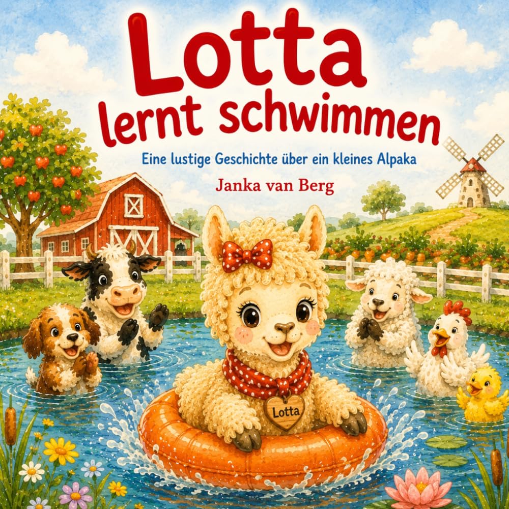 Lotta lernt schwimmen: Eine lustige Geschichte über ein kleines Alpaka (Lottas Abenteuer)