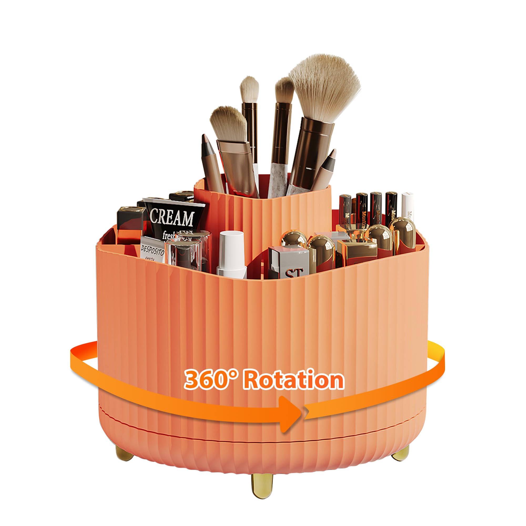 Veki 360°Rotating Makeup Brush Holder Organizer