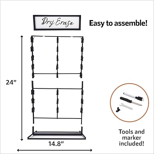 Miniatura 3 de Upper Midland Products Estante de chips con pizarra de borrado en seco - 48 clips - Soporte para virutas - Estante de exhibición de dulces y