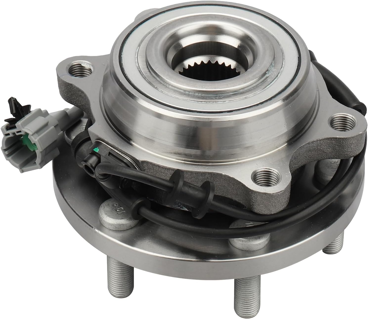 4WD 515065 Front Wheel Bearing and Hub Assembly Compatible with 2005-2019 for Nissan Frontier/05-12 Pathfinder/05-15 Xterra, 09-12 for Suzuki Equator 6Lugs w/ABS
