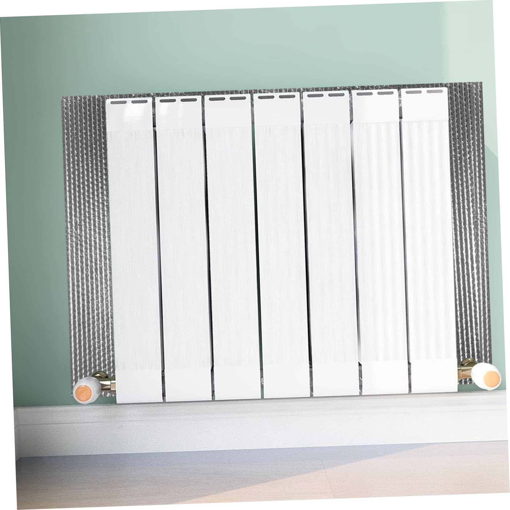 Film de Radiateur à Bulles 5m X 60cm en Aluminium Argenté Isolant