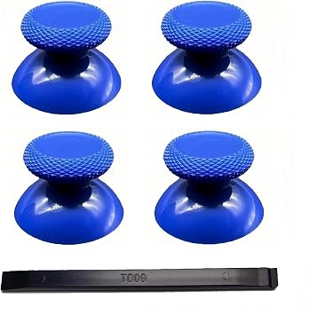 4PCS Custom Analog Thumb Sticks for Meta Quest 3 Controller, Replacement Thumbsticks for Oculus Quest 2 Left Right Controller, VR Accessories Repair Kit Joysticks Buttons for Metaquest Pro - Blue