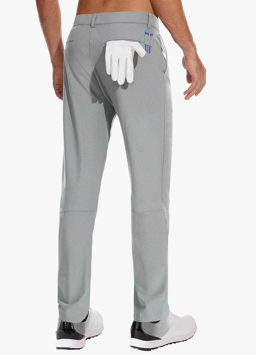 JWM Men's Golf Dress Pant Stretch - 30"/32"/34" Work Business Casual Comfy Trousers Slacks Quick Dry Lightweight 5 Pockets