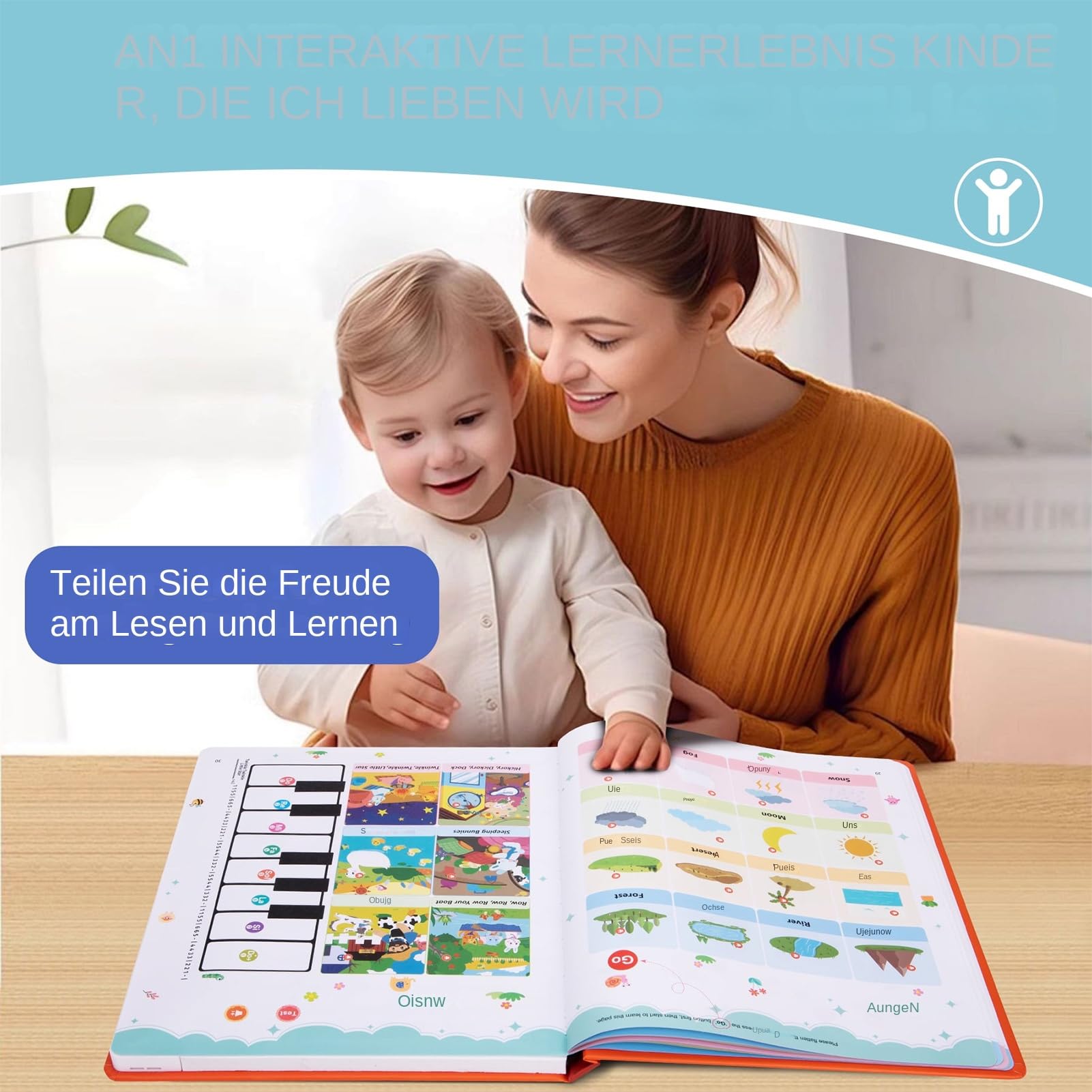 Mówiąca książka do angielskiego Interaktywna zabawka edukacyjna angażująca