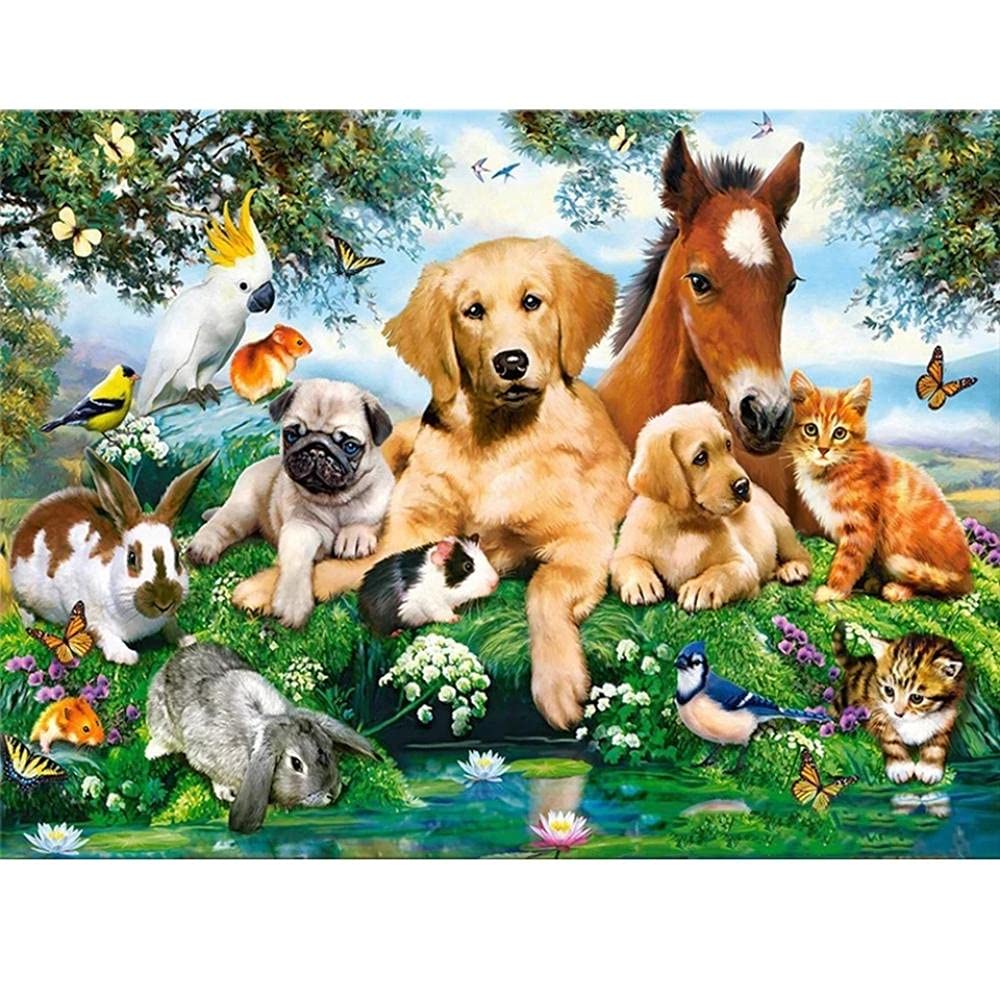 Peinture diamant painting strass cristal animaux pour créer des souvenirs