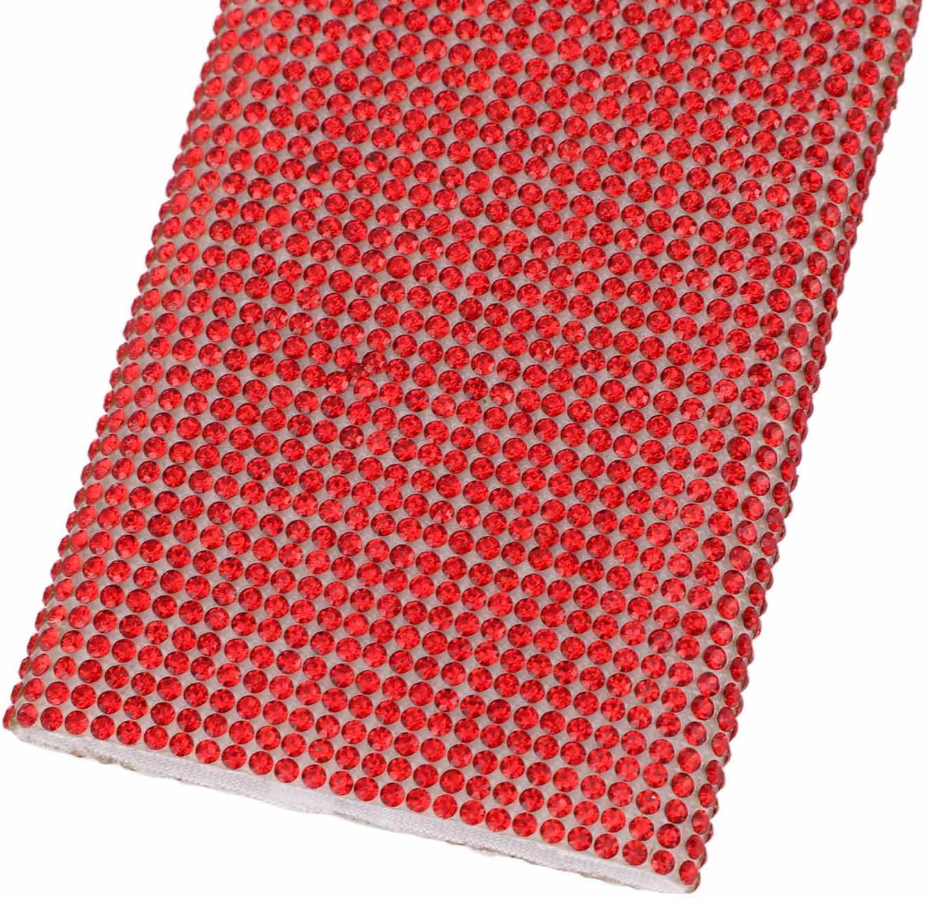 Microphone Decorative Sleeve, Mic Handle Cover with Red Shining Rhinestone Universal Mic Handle Sleeve Protector for Stage Show Bar