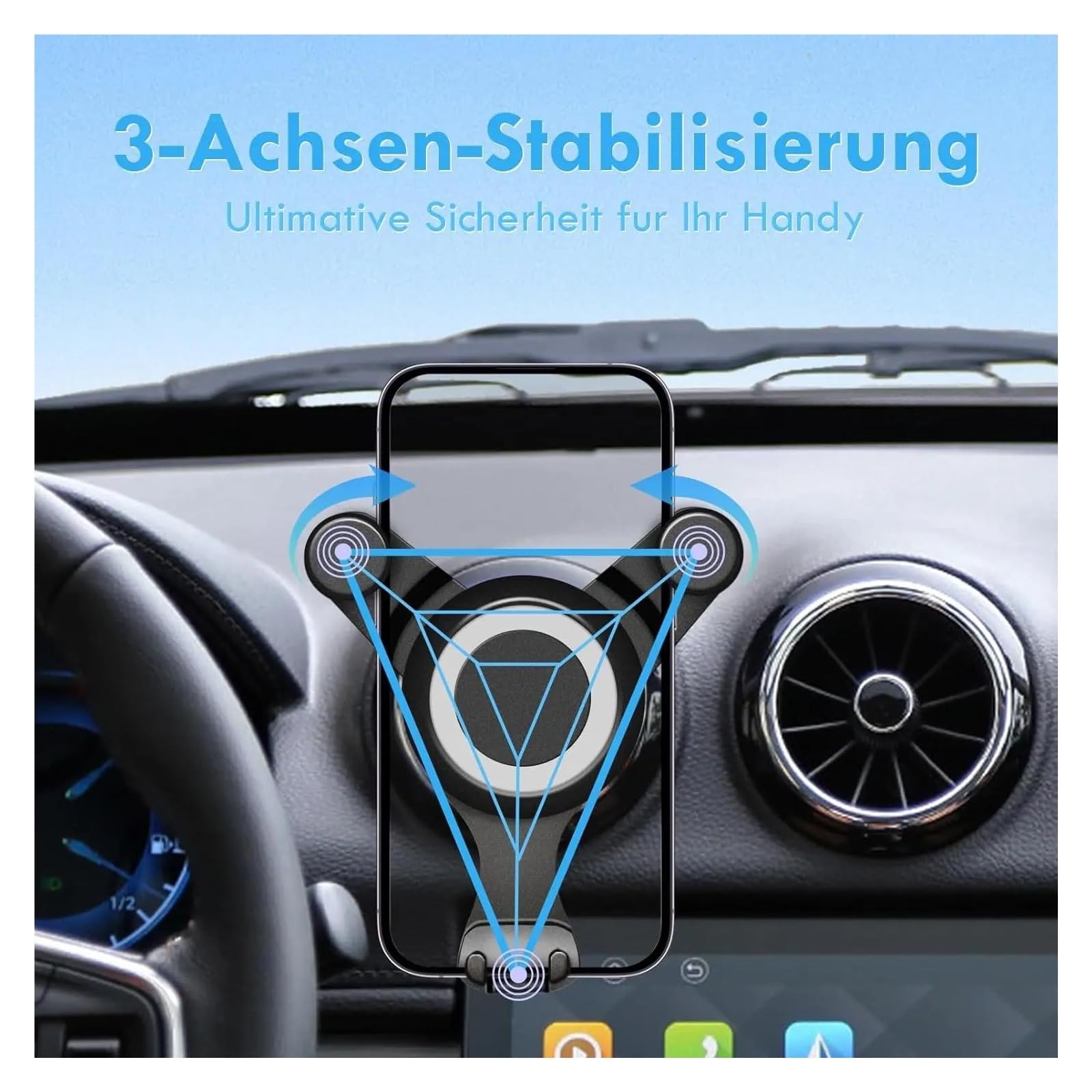 Porta Cellulare Auto Supporto rotondo per presa d'aria per auto per il tuo telefono cellulare per Me&rc&ed&es per Be&nz ABCES Class Gla Glc Gle Gls AM&G W205 W213 E200 W247 A250