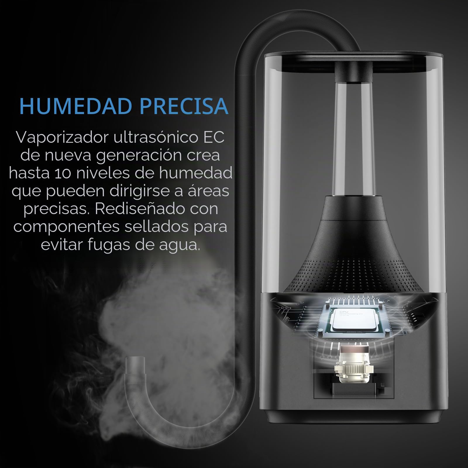 AC Infinity CLOUDFORGE T3, Humidificador de plantas de 4,5 litros con controlador inteligente integrado, programación de equilibrio de humedad, humidificador de habitación interior de grado comercial