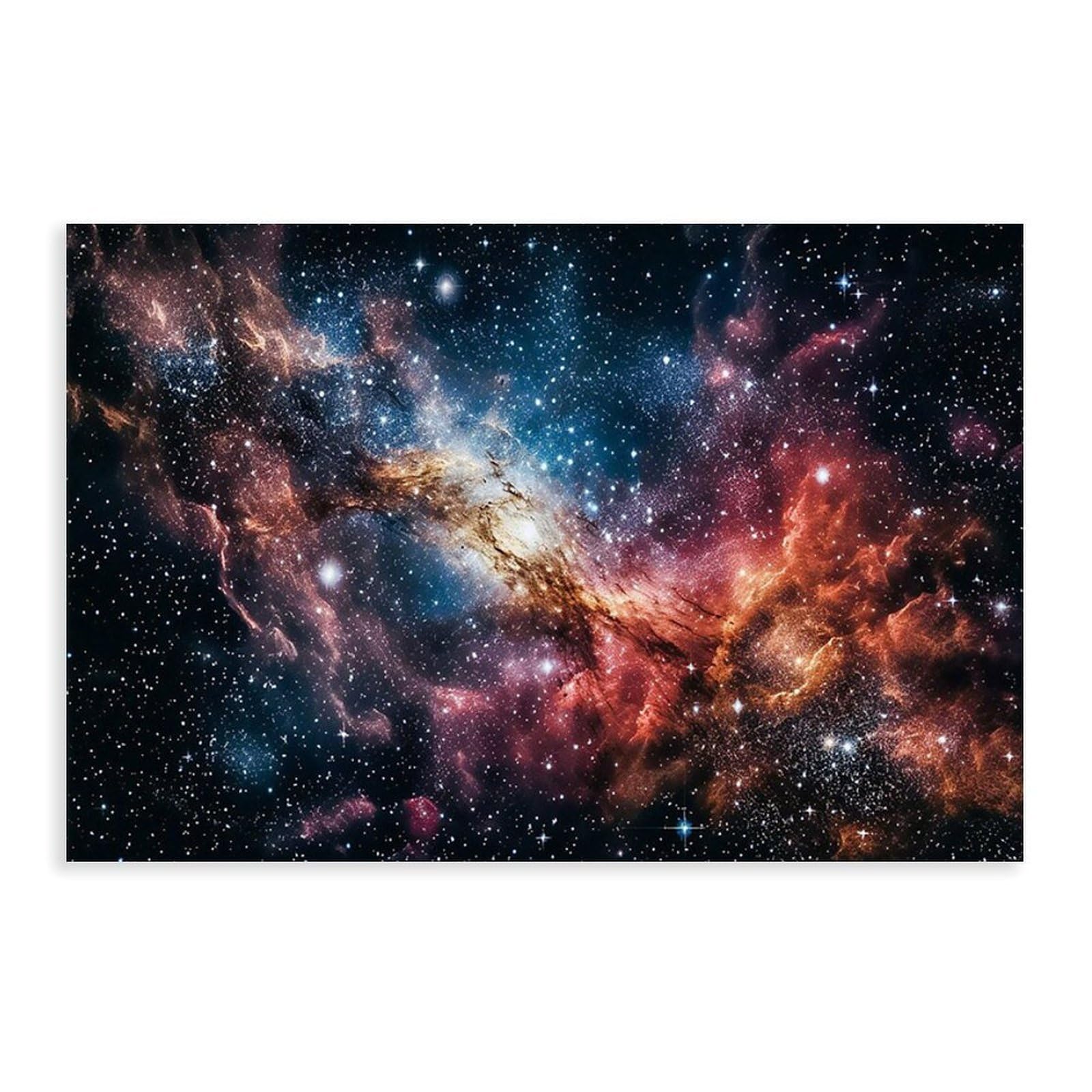Bareronor Galaxy Nebula Cosmic Space Canvas Poster Bedroom Decor Landscape Office Room Decor Gift 20" L X 30" W