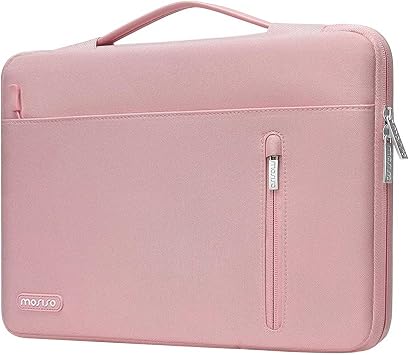 MOSISO 360 Protective Laptop Sleeve 16 inch, 15-15.6 inch Laptop Case,Pink