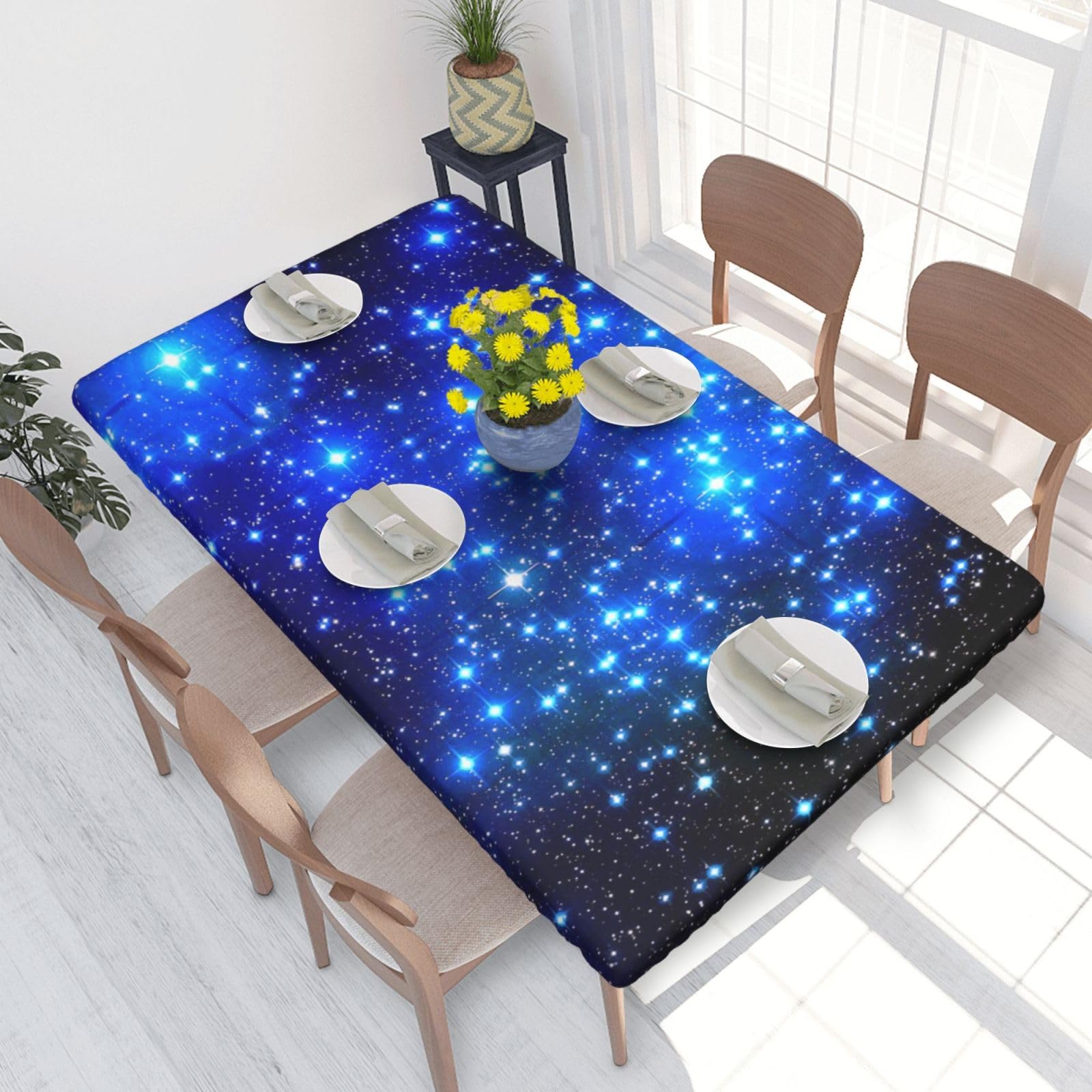 WKSGDSG Fitted Tablecloth For Dining Room 4ft, Elastic Edged Table Cover