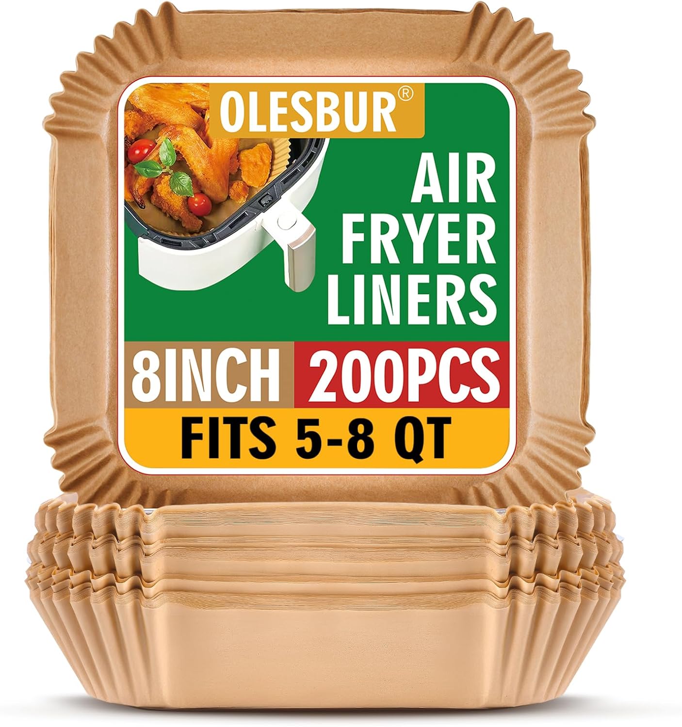 Air Fryer Liners Disposable, 200Pcs 8 Inch Airfryer Paper Liners, Unbleached Parchment Paper for Air Fryer Basket, Non-Stick Air Fryer Accessories, Liners for Baking, Parchment Paper Sheets Air Fryer Liners Disposable, 200Pcs 8 Inch Airfryer Paper Liners, Unbleached Parchment Paper for Air Fryer Basket, Non-Stick Air Fryer Accessories, Liners for Baking, Parchment Paper Sheets