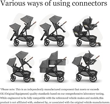 Upper Adapter Compatible with UPPAbaby Vista and Vista V2 and Vista V3 Strollers/Bassinet, Toddler Seat, Aria, Mesa V2, or Mesa Max Infant-Secure (Car Seats Accessories 1Set+2 Pcs Stroller