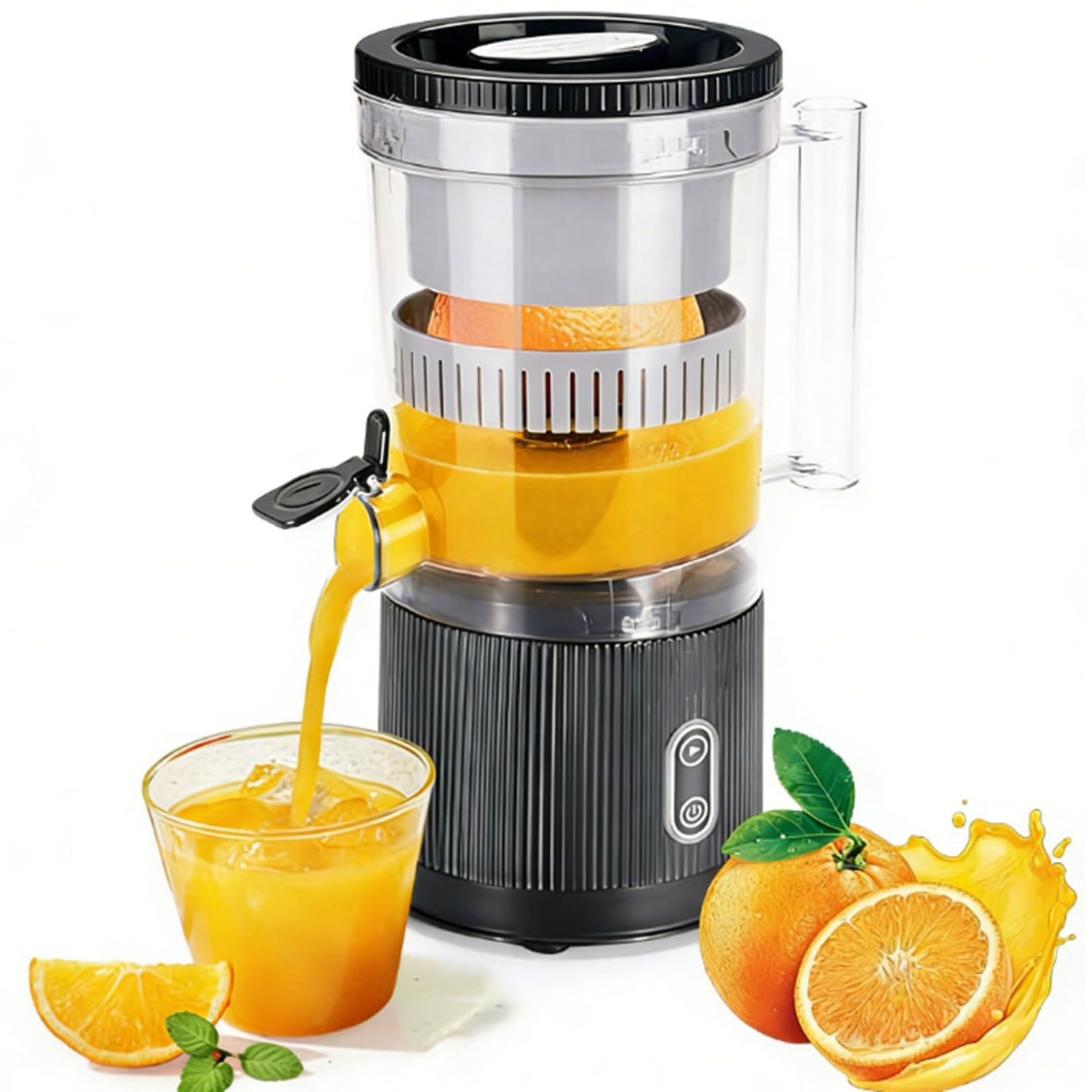 Elektryczna wyciskarka do cytrusów przenośna ładowarka USB-C 200 ml sokowirówka do pomarańczowej cytryny grejpfruta - bezprzewodowy blender do świeżego soku w dowolnym miejscu