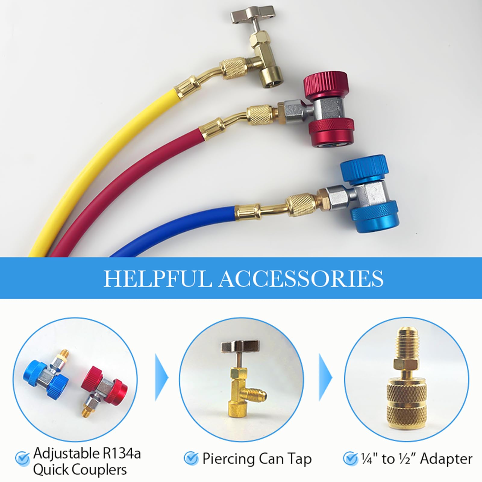 Snapklik.com : Automotive Air Conditioner Manifold Pressure Gauge Kit ...