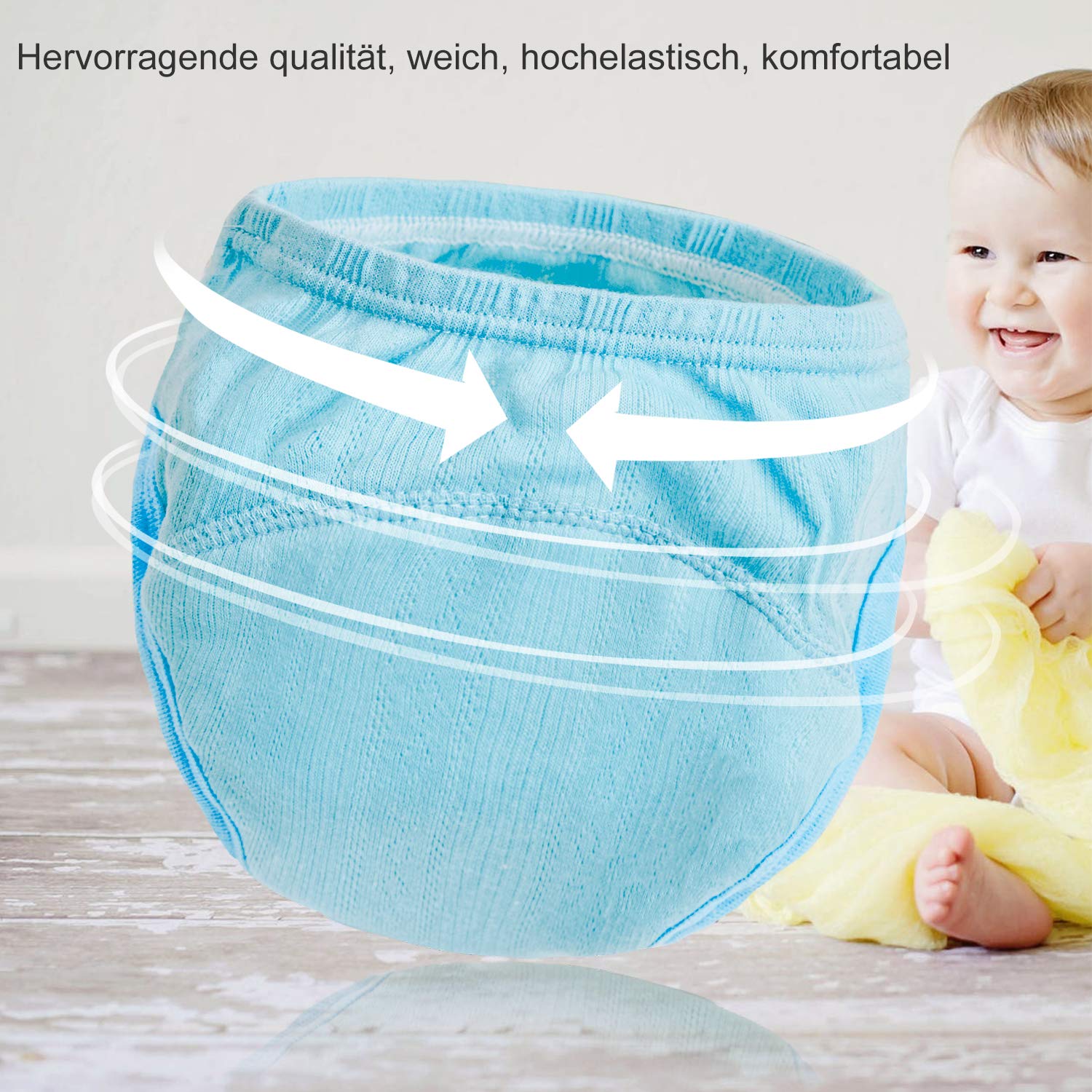 Joyo roy Pantalones de Entrenamiento Impermeables Calzones de Entrenamiento niño de Algodón Pantalones de Entrenamiento para IR al baño de Ropa Interior para niños 1-5 años