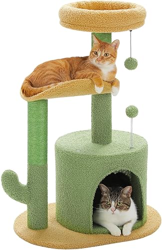 Miniatura 9 de PAWZ Road Torre alta para gatos, árbol para gatos de 70 pulgadas con hamaca, 5 postes rascadores, 2 condominios y una gran percha superior para