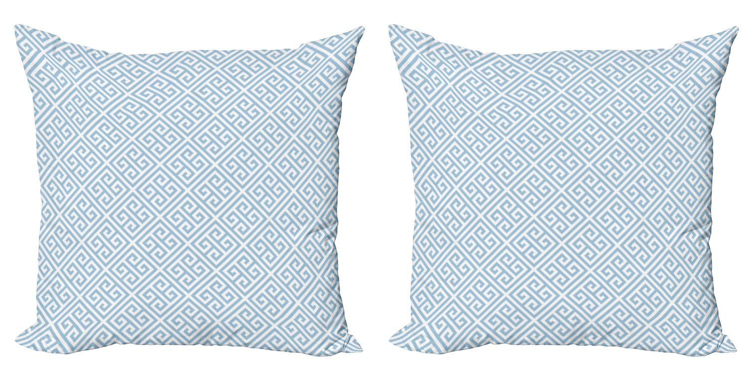 ABAKUHAUS Chiave Greca Federe Cuscini Set di 2, Meandro