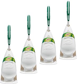 Libman 01022 Premium Angled Toilet Bowl Brush & Caddy, 4/Carton
