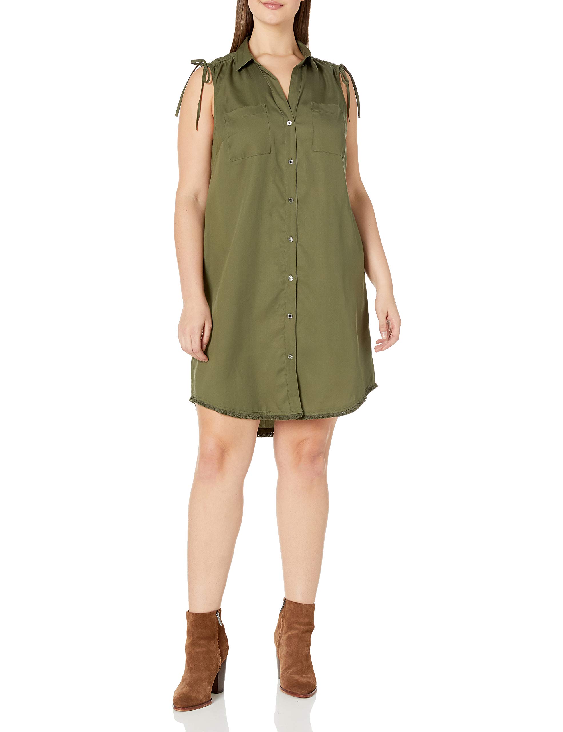 Sharagano Women's plus size tencel dress Business Casual Dress