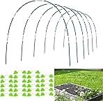 36Pcs Garden Hoops for Raised Beds,6 Sets of 8FT Long Greenhouse Hoops Grow Tunnel, Fiberglass Support Hoops Frame for Fabric Netting,DIY Plant Support Garden Stakes for Row Cover