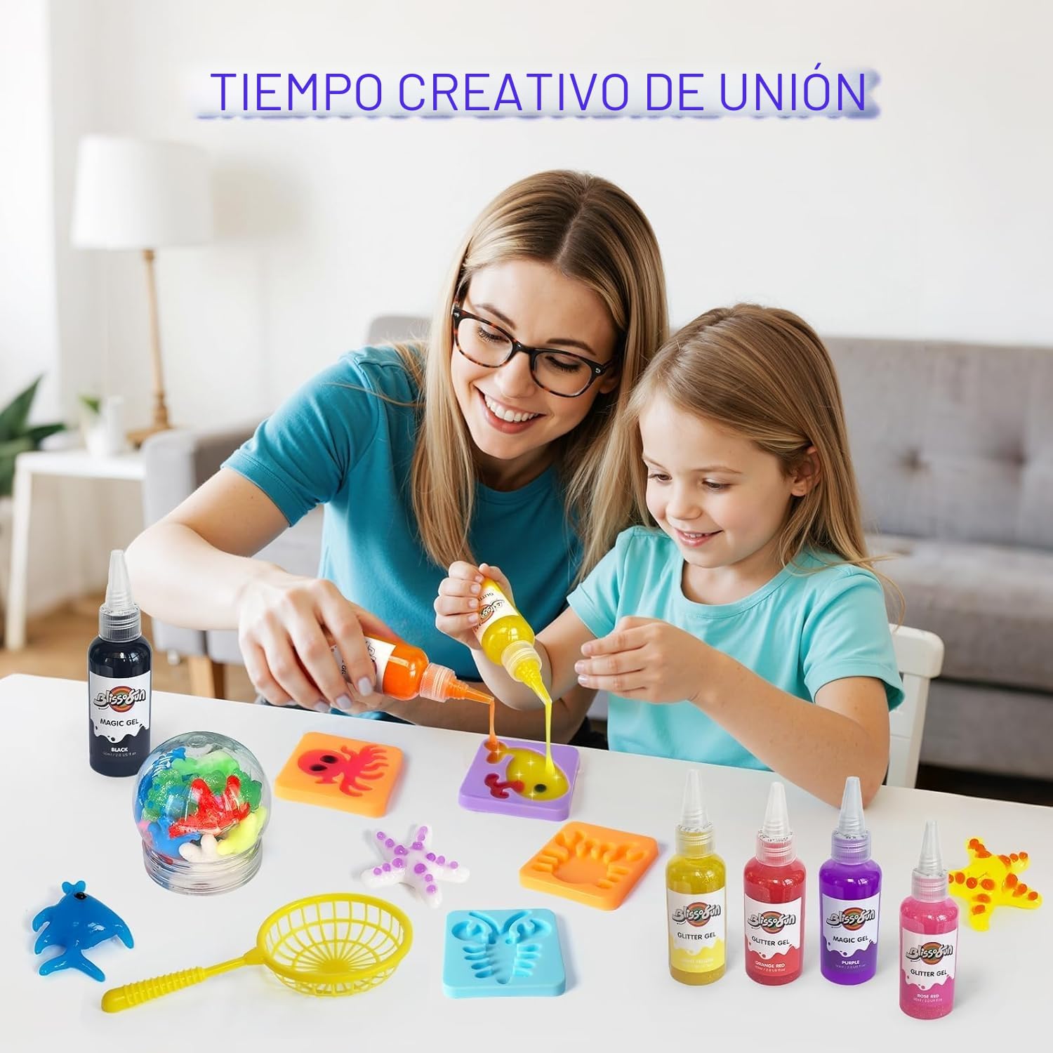 Blissofun Aqua Gelz Set, Juguete de Gel de Agua Mágico 3D DIY, Juego Magic Gel Kit con 24 Colores y 16 Formas, Regalo de Juguete Creativo para niños de 3 años en Adelante, Juguetes niña 4 años