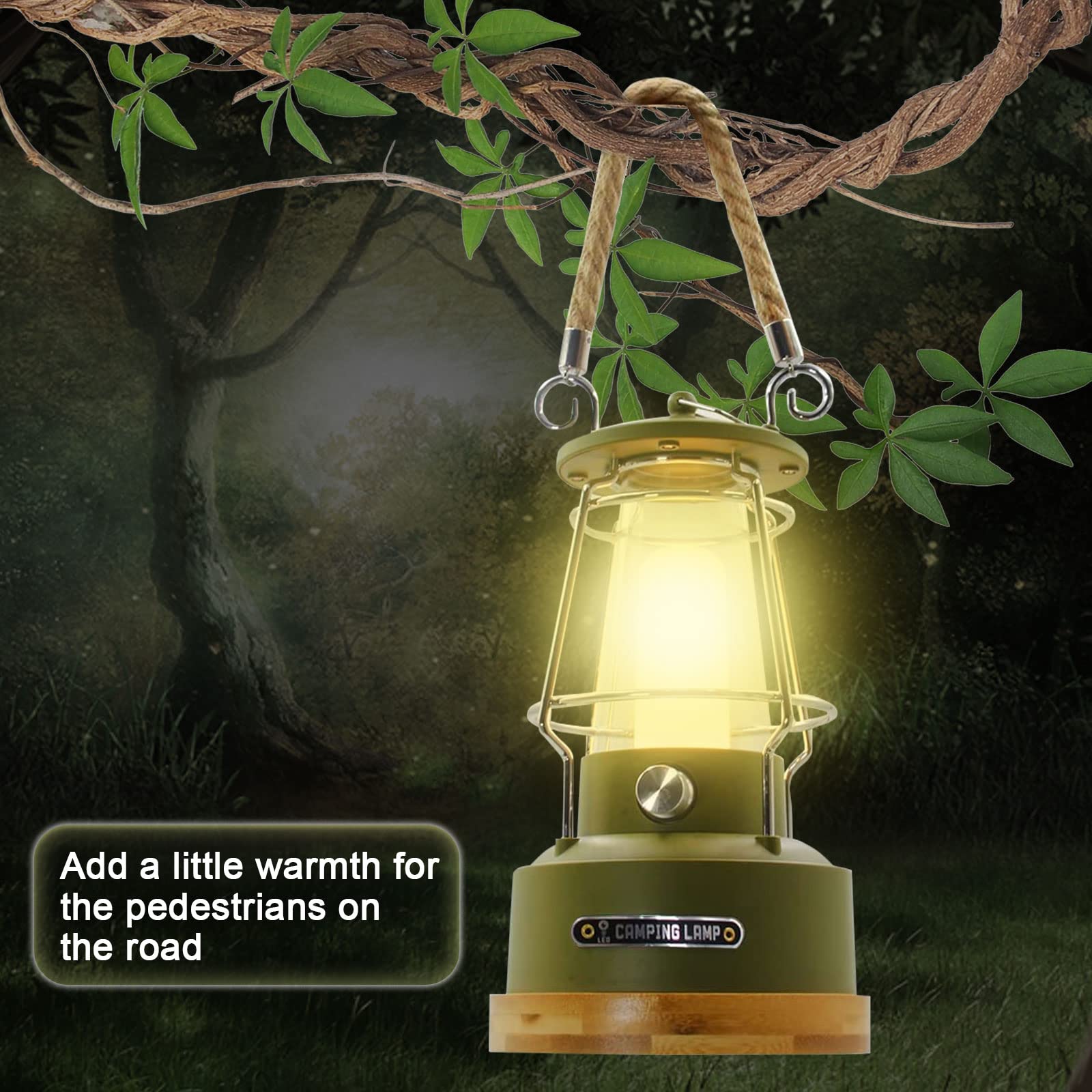 Camping Laterne Wiederaufladbar,LED Campinglampe, Retro Campinglampe, Wiederaufladbare USB Outdoor Lampe, für Camping, Stromausfälle, Garten und Dekoration