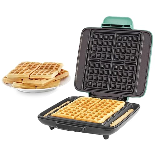 DASH No-Drip Waffle Maker: Waffle Iron 1200W + Waffle Maker