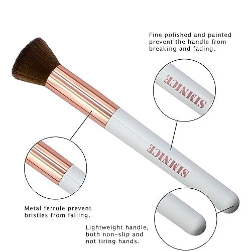 Miniatura 4 de Simnice Juego de brochas de maquillaje profesional — 6 brochas de maquillaje corrector de base, brochas de maquillaje para sombras de ojos, kit de