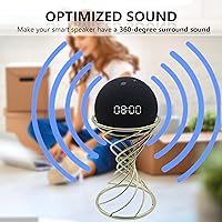 Vista 5 de Soporte decorativo de mesa con altavoz inteligente para Echo Dot 3ª/4ª/5ª generación, Echo 4ª/5ª generación, Echo Glow, Apple Homepod Mini y Google