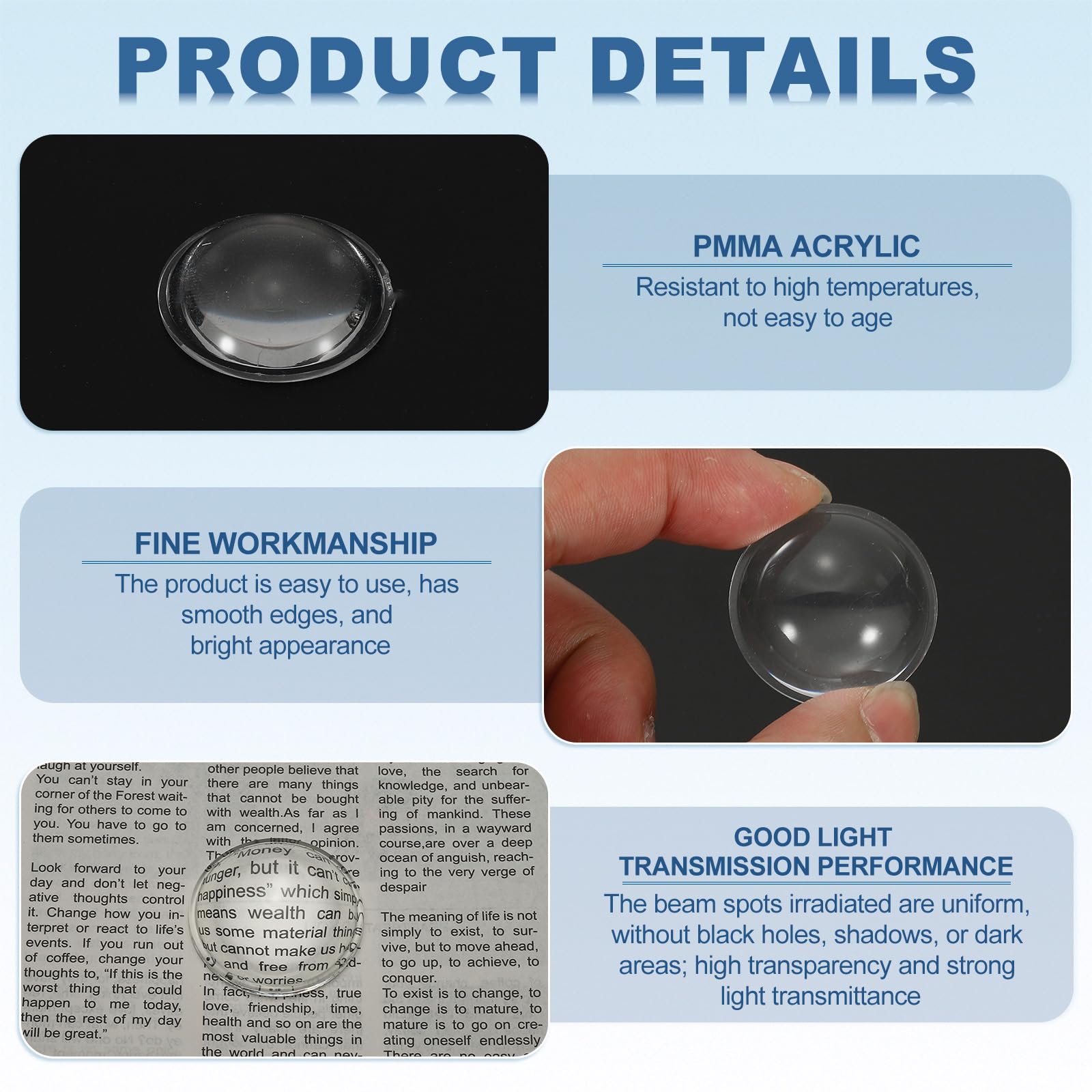PATIKIL Diameter 28mm Flat Convex Lens - Image 3