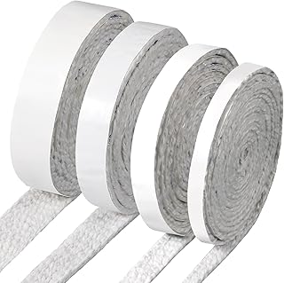 Beekeg Fireplace Sealing Tape for Fireplace, Sealing Tape, Fireplace, Oven Sealing Tape, Self-Adhesive, Fireproof Stove Pipe Sealing Tape, Stove Sealing Tape (10/15/20/25 mm x 3 mm) x 3 m (20 mm x 3