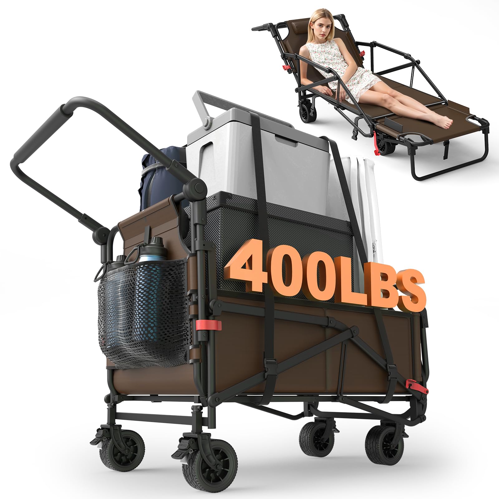 LEVELEVE Heavy Duty Folding Wagon
