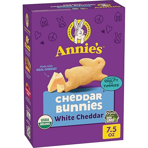 Miniatura 8 de Annie's Galletas horneadas con sabor a queso cheddar blanco orgánico, 7.5 oz (Paquete de 2)