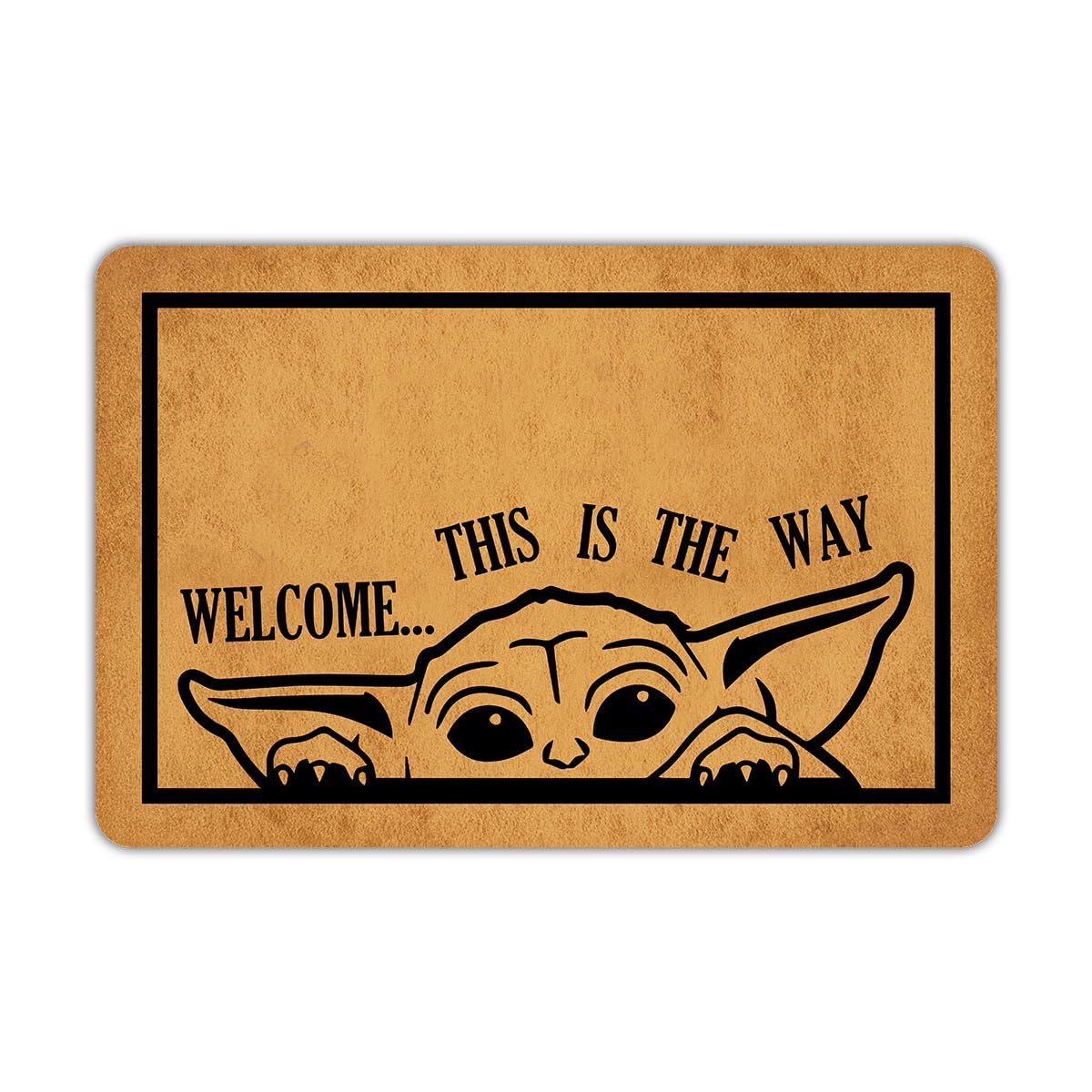 Funny Doormat Welcome This is The Way Non-Slip Outdoor/Indoor Rubber Door Mats for Front Door/Garden/Kitchen/Bedroom 23.6" x 15.7"