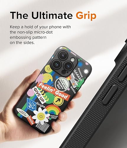 Miniatura 5 de Ringke Onyx Se siente bien en la mano Funda compatible con iPhone 15 Pro Max, tecnología antihuellas, antideslizante, agarre mejorado, a prueba de