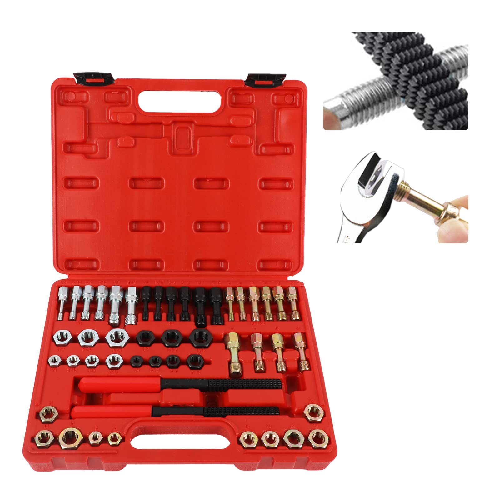 MOTOCOCHE Thread Chaser Set 48Pcs Thread Repair Tool UNC
