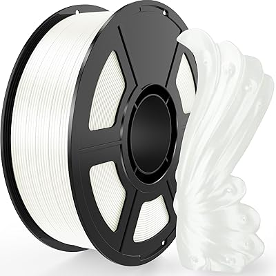 17 – Amoybaby Silk PLA Filament 1.75mm White, High Speed PLA 3D Printer Filament, 1KG Shiny White Filament for 3D Printing, Compatible with Most …