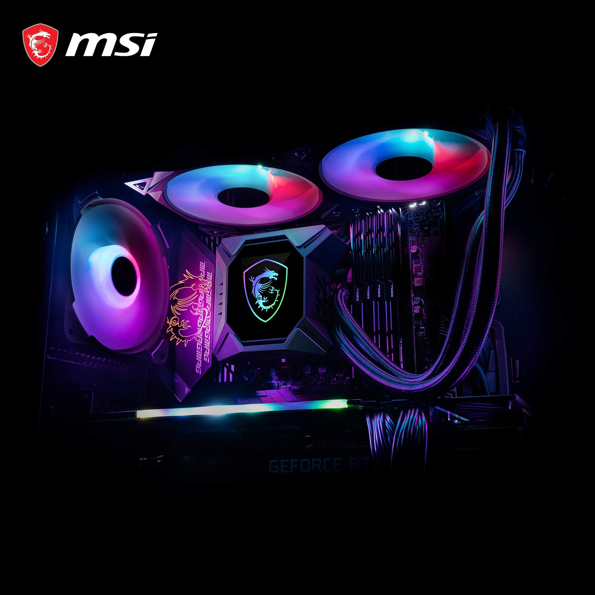 MSI MPG CORELIQUID K240 AIO CPU Dissipatore a Liquido - Pompa LCD con ventola 60mm, 2x 120mm ARGB TORX FAN 4.0, tubi anti-perdita, GI Cooling e supporto Mystic Light, socket AMD, Intel compatibile