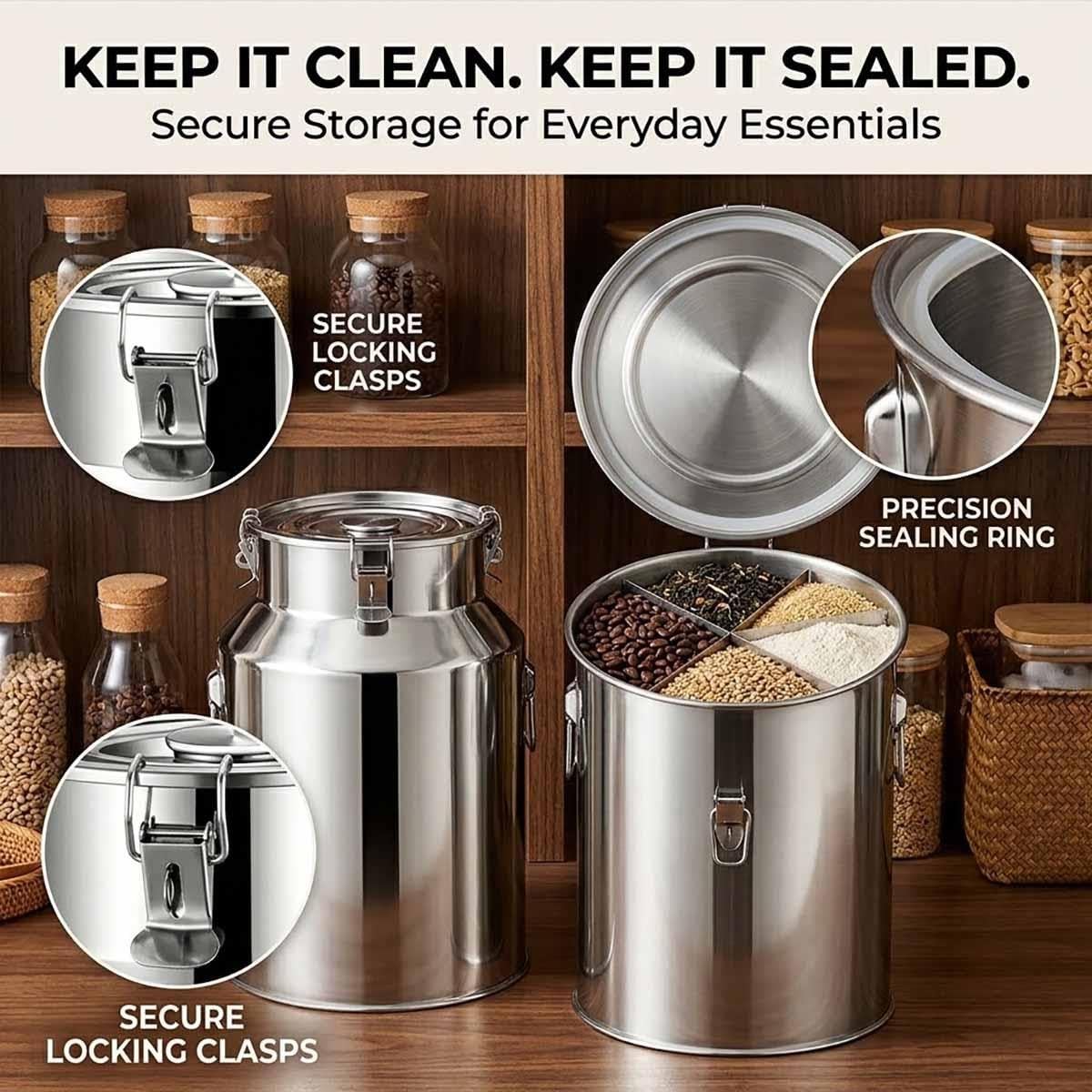 Jarra Para Leche De Acero Inoxidable Recipiente De Líquidos