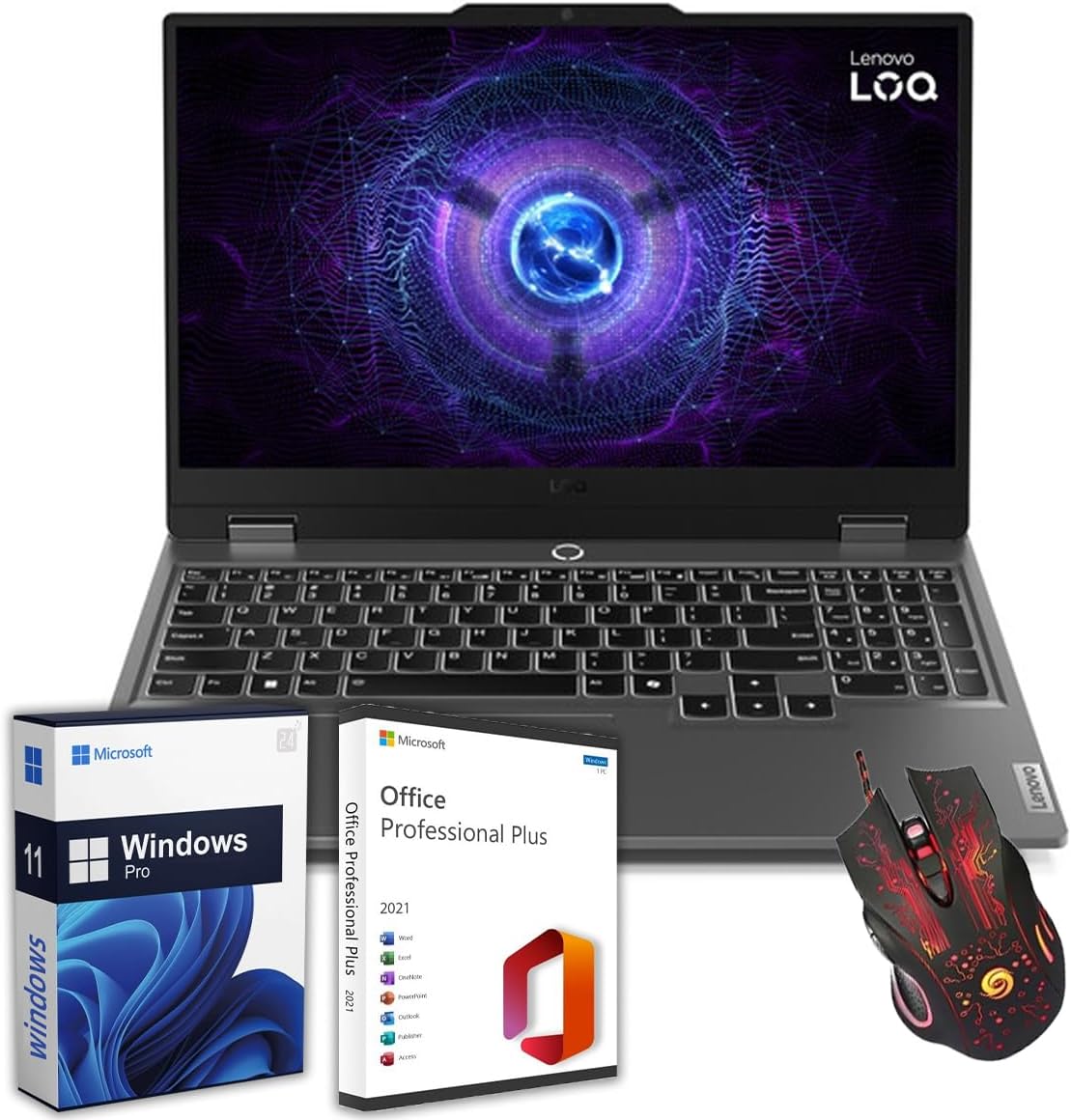 Lenovo 2024 LOQ Gaming Laptop, 15.6″ FHD 144Hz Display, Intel Core i7-13700H, NVIDIA RTX 4050, 16GB DDR5 RAM, 1TB SSD, Backlit Keyboard, Windows 11 Pro & Microsoft Office Lifetime License & Mouse Lenovo 2024 LOQ Gaming Laptop, 15.6″ FHD 144Hz Display, Intel Core i7-13700H, NVIDIA RTX 4050, 16GB DDR5 RAM, 1TB SSD, Backlit Keyboard, Windows 11 Pro & Microsoft Office Lifetime License & Mouse
